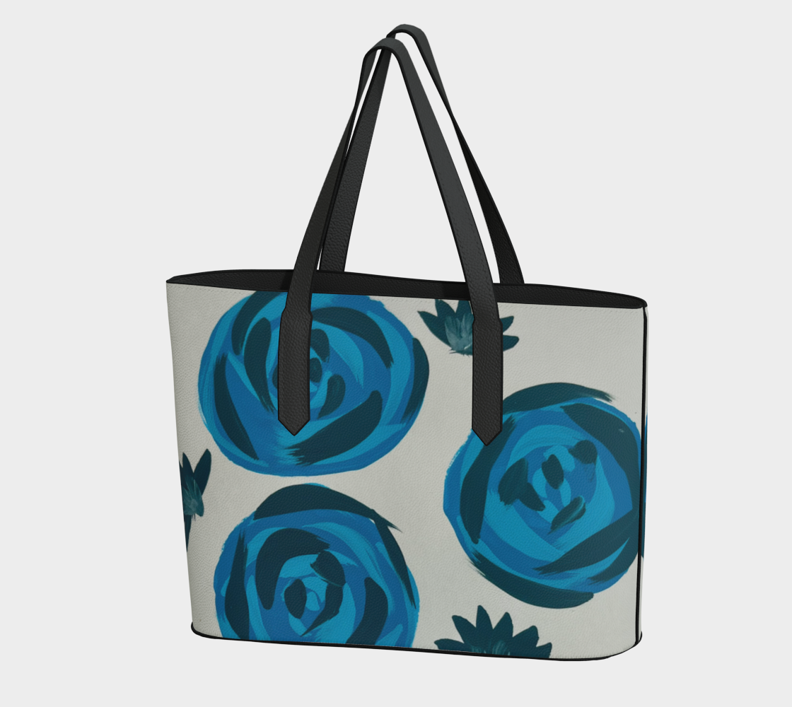 Teal Roses VL Tote Bag