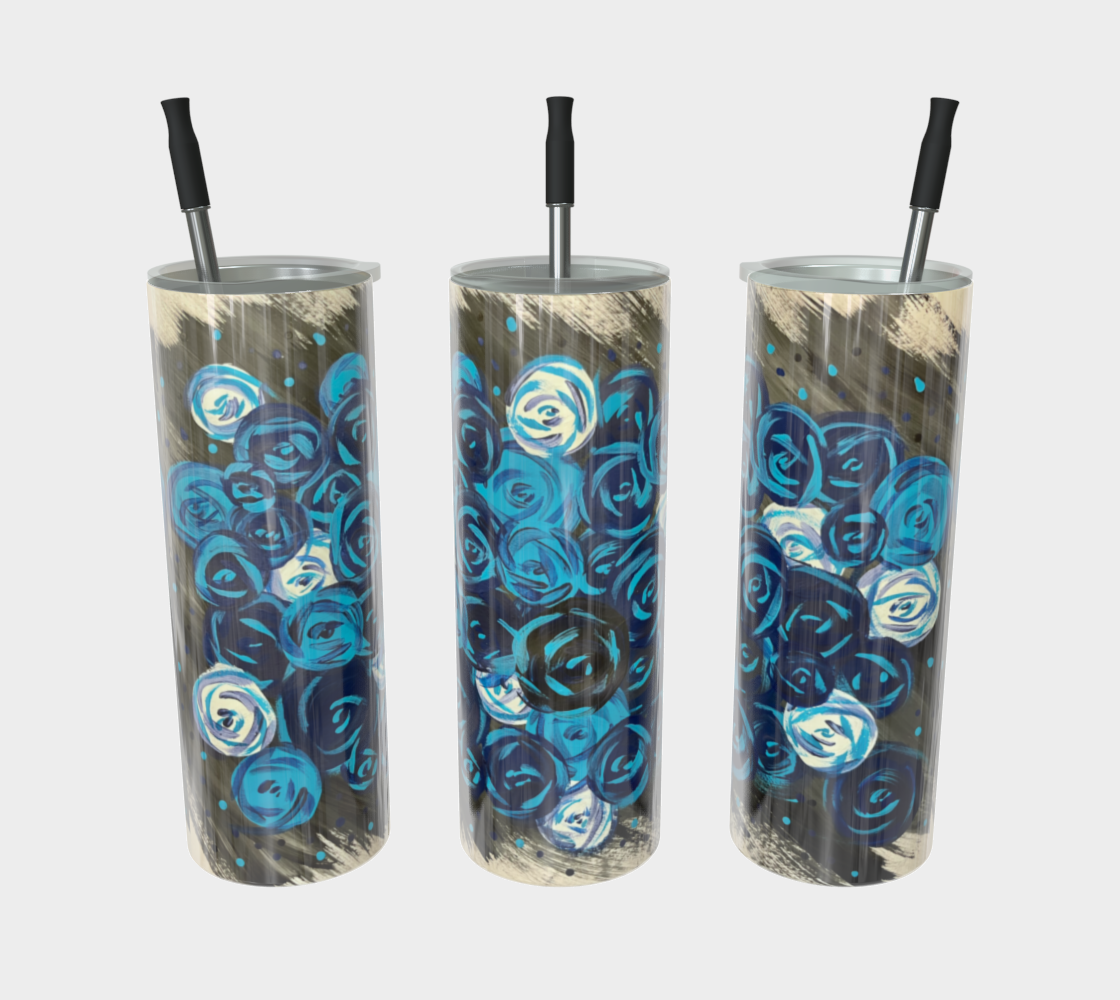 Blue Roses Tumbler