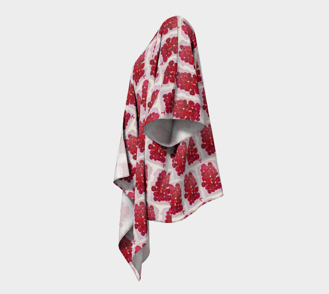 Red Roses Draped Kimono