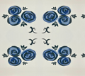 Deep Blue Roses Fabric