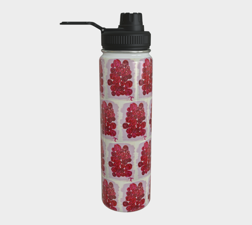 Red Roses Water Bottle