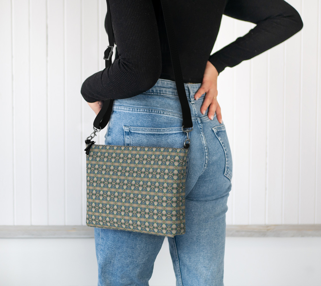 Abstract Green Crossbody Bag