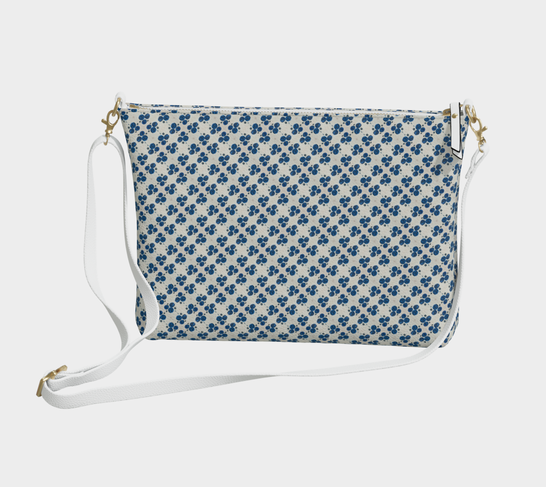 Blue Roses VL Crossbody Purse (mini roses)