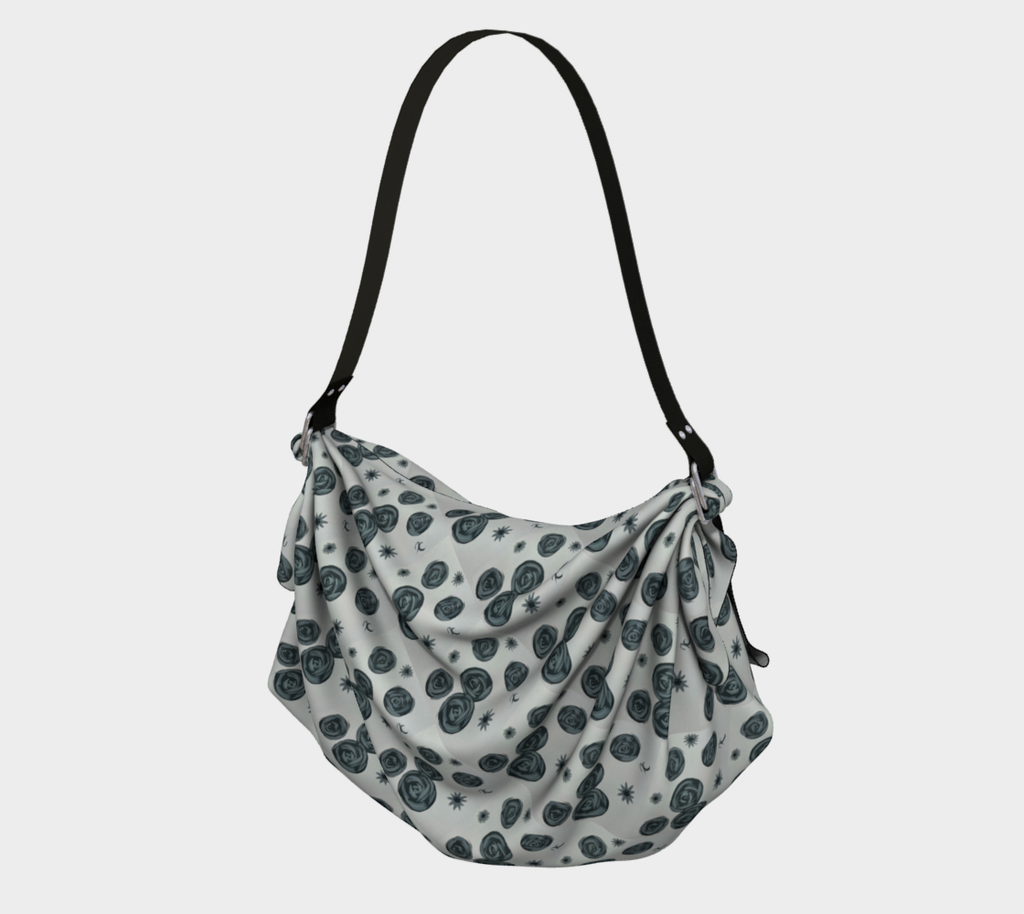 Monochrome Roses Origami Tote