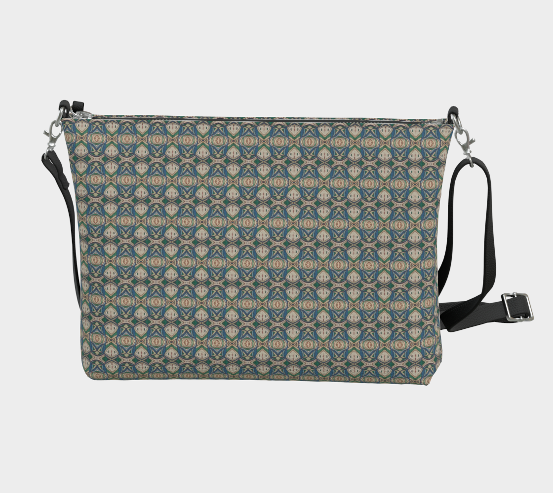Abstract Green Crossbody Bag