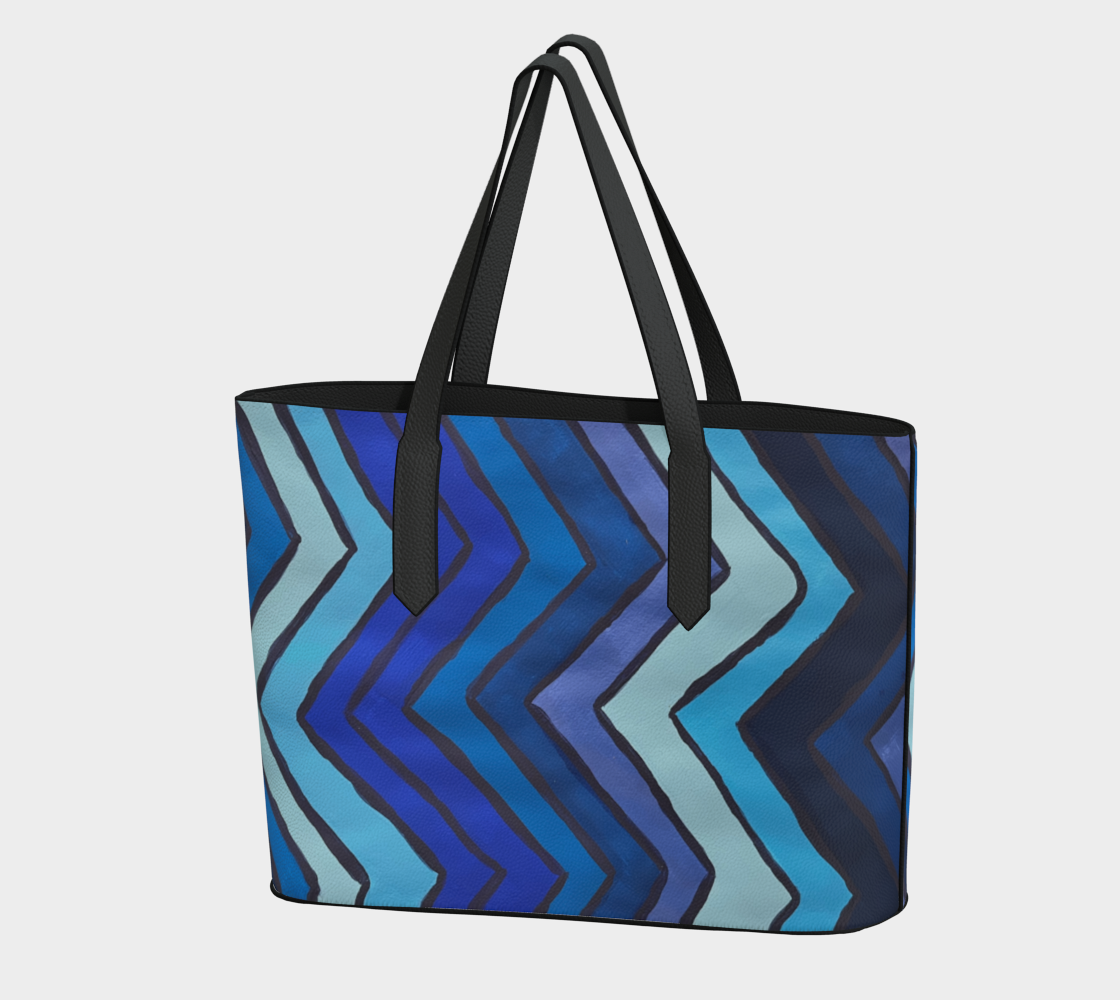 Blue Chevron Pattern VL Tote