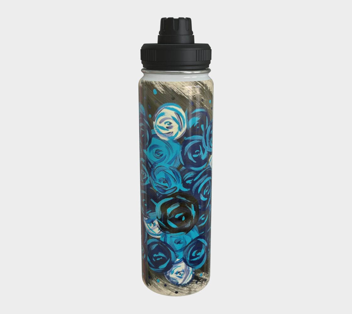 Blue Roses Water Bottle