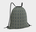 Abstract Green Drawstring Bag