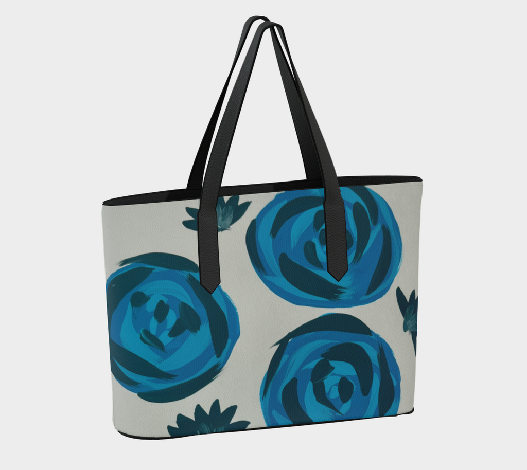 Teal Roses VL Tote Bag