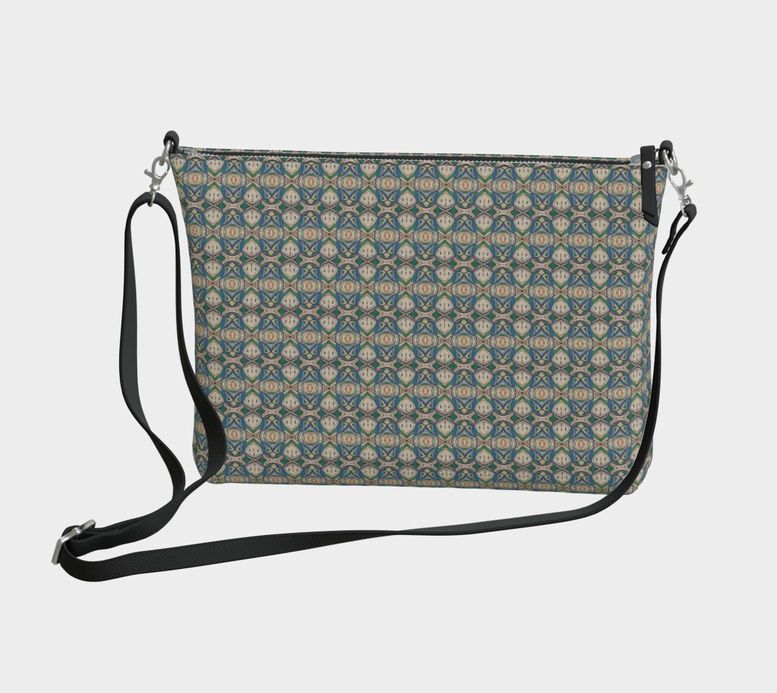 Abstract Green Crossbody Bag