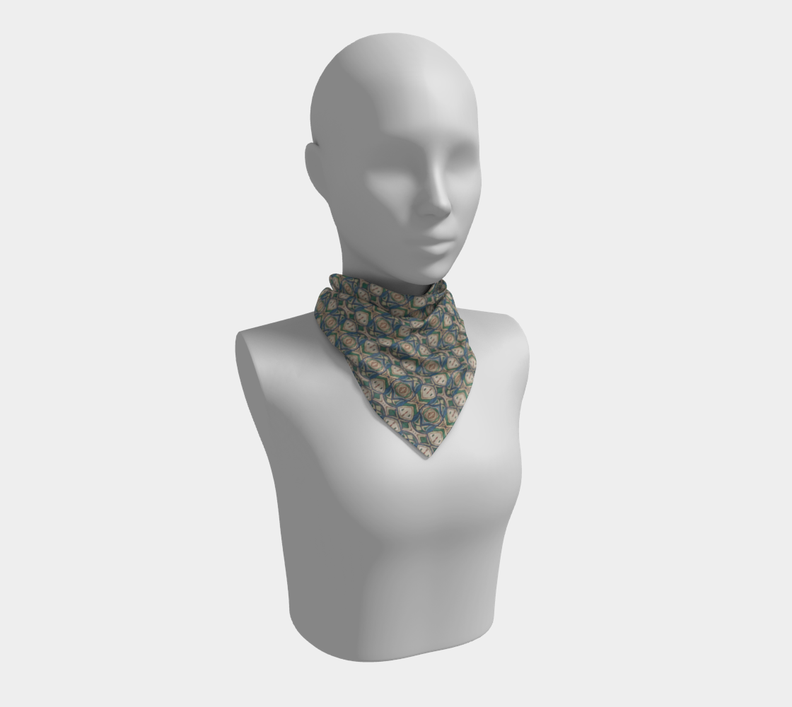 Abstract Green Square Scarf