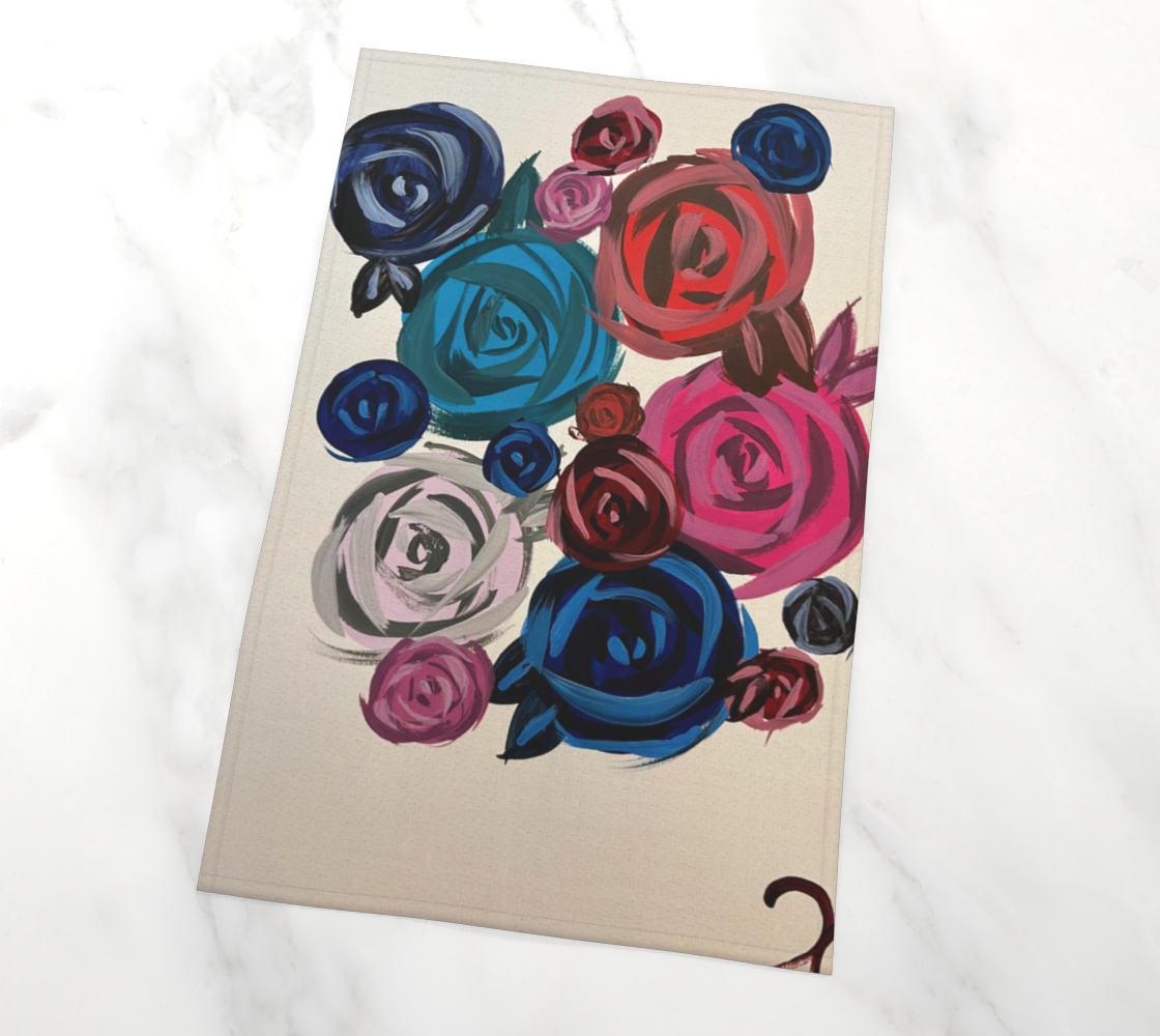 Rose Bouquet Hemp Towel