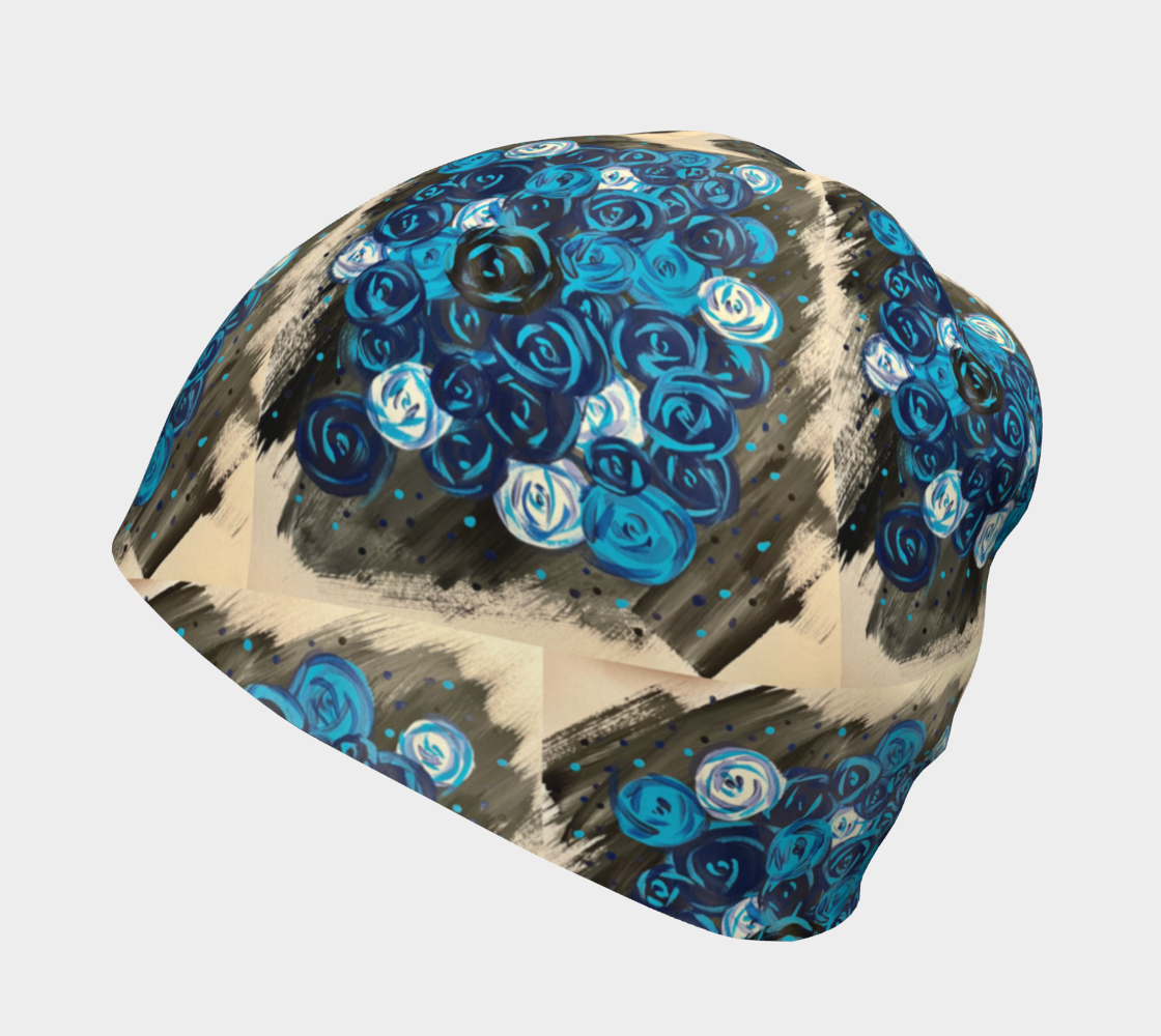 Blue Roses Beanie
