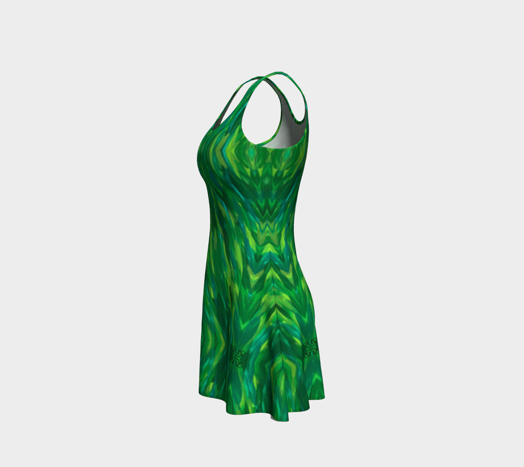 Lush Green  Flare Dress