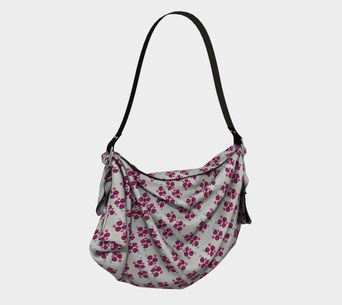 Bold Pink Rose Origami Tote