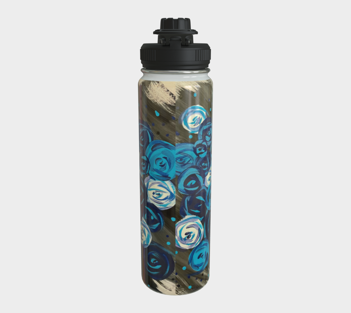 Blue Roses Water Bottle