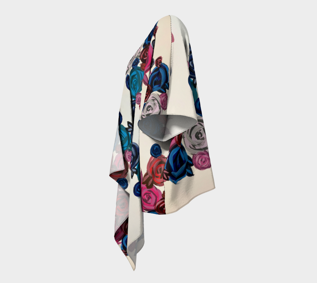 Rose Bouquet Draped Kimono
