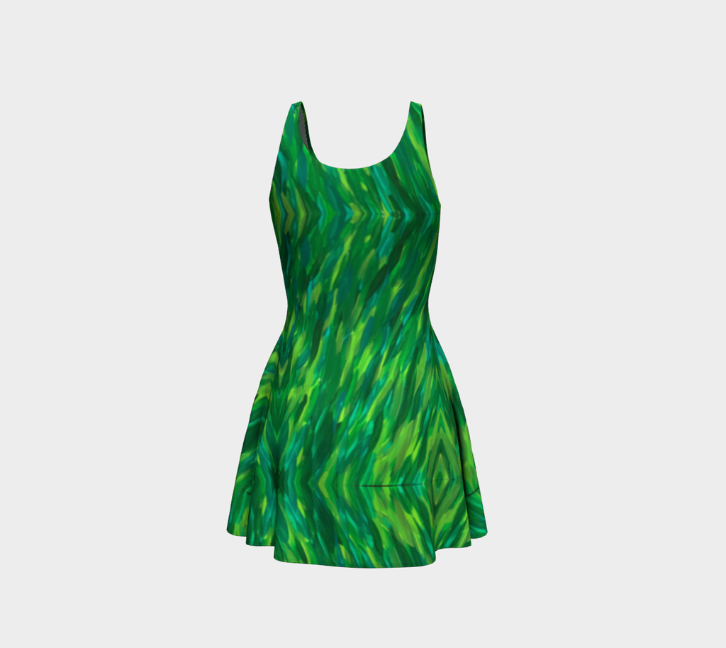 Lush Green  Flare Dress