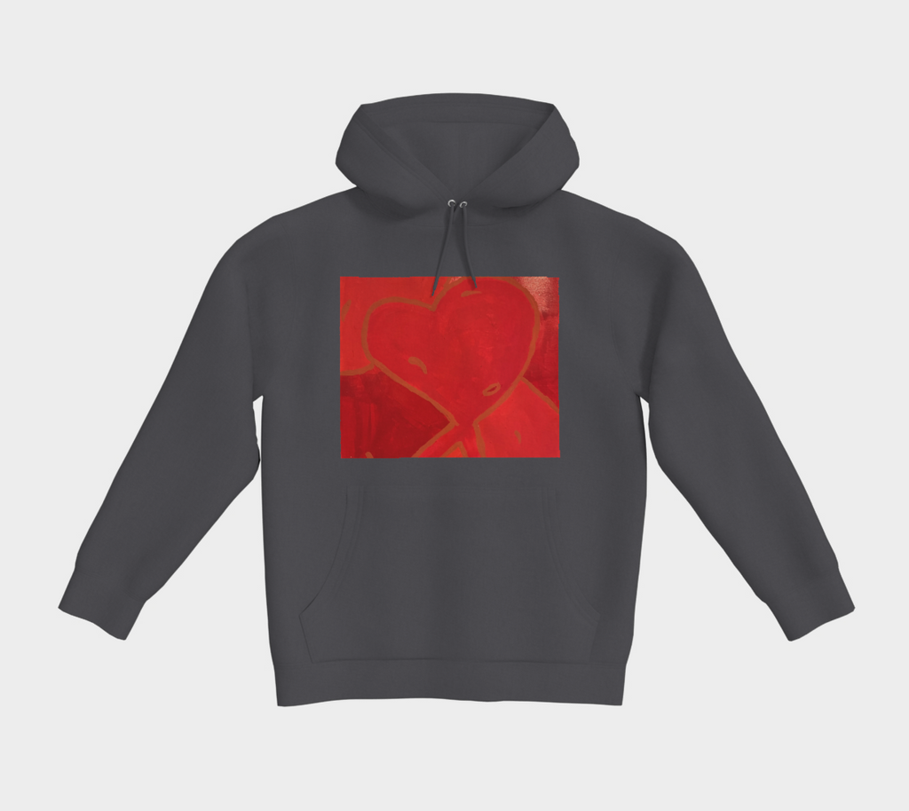 Red Heart Pullover Hoodie
