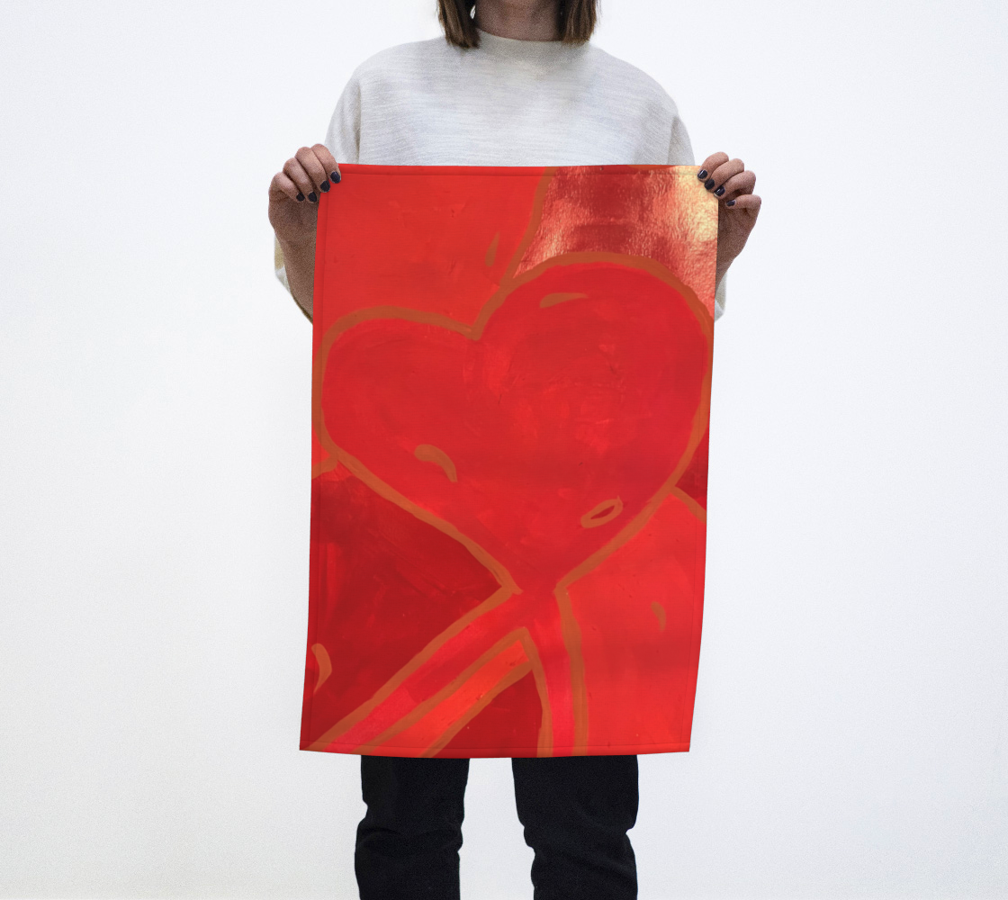 Red Heart Hemp Tea Towel
