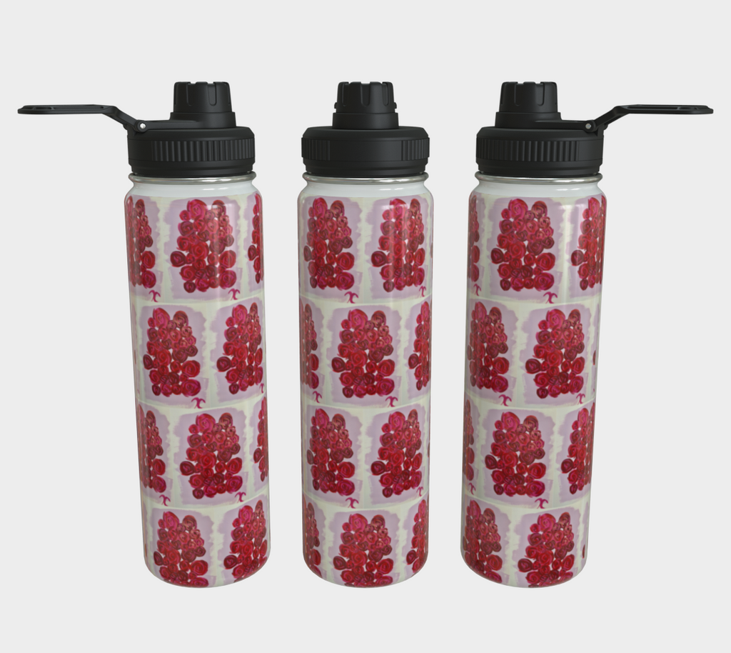 Red Roses Water Bottle