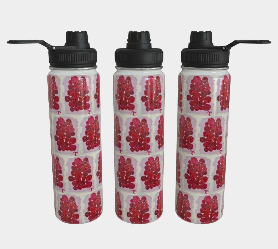 Red Roses Water Bottle