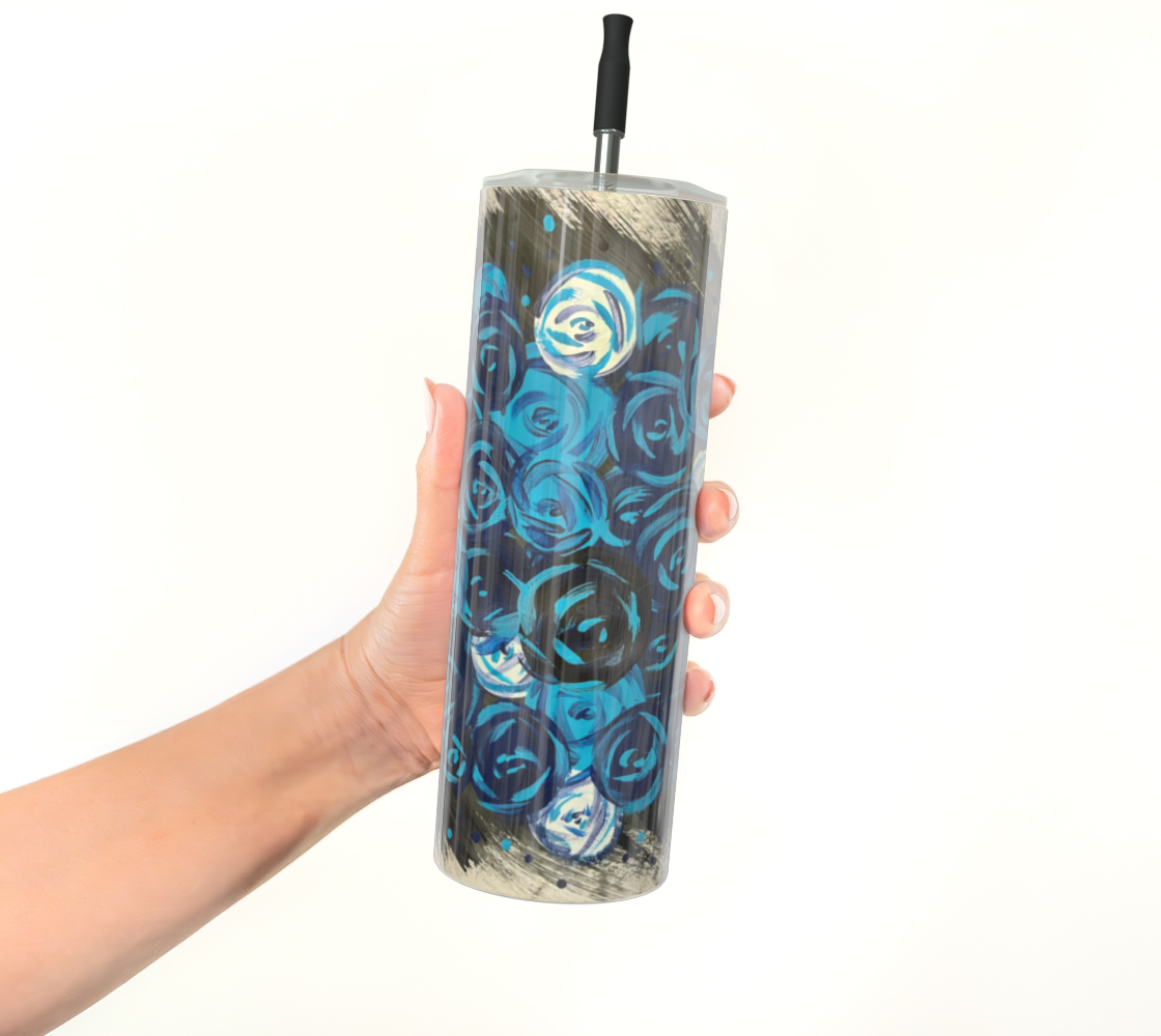 Blue Roses Tumbler