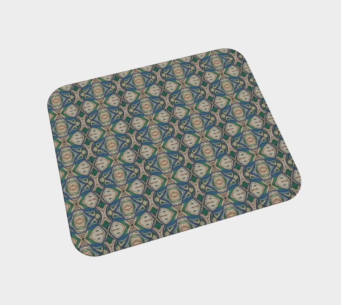 Abstract Green Desk Mat