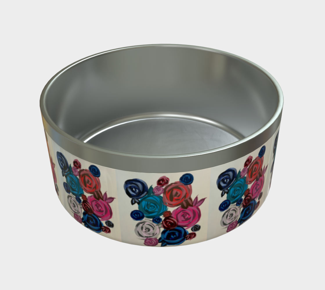 Rose Bouquet Pet Bowl