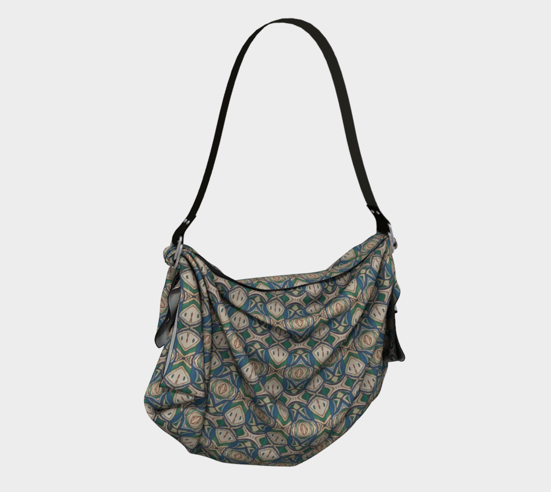 Abstract Green Origami Tote