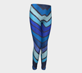 Blue Chevron Pattern Kids Leggings
