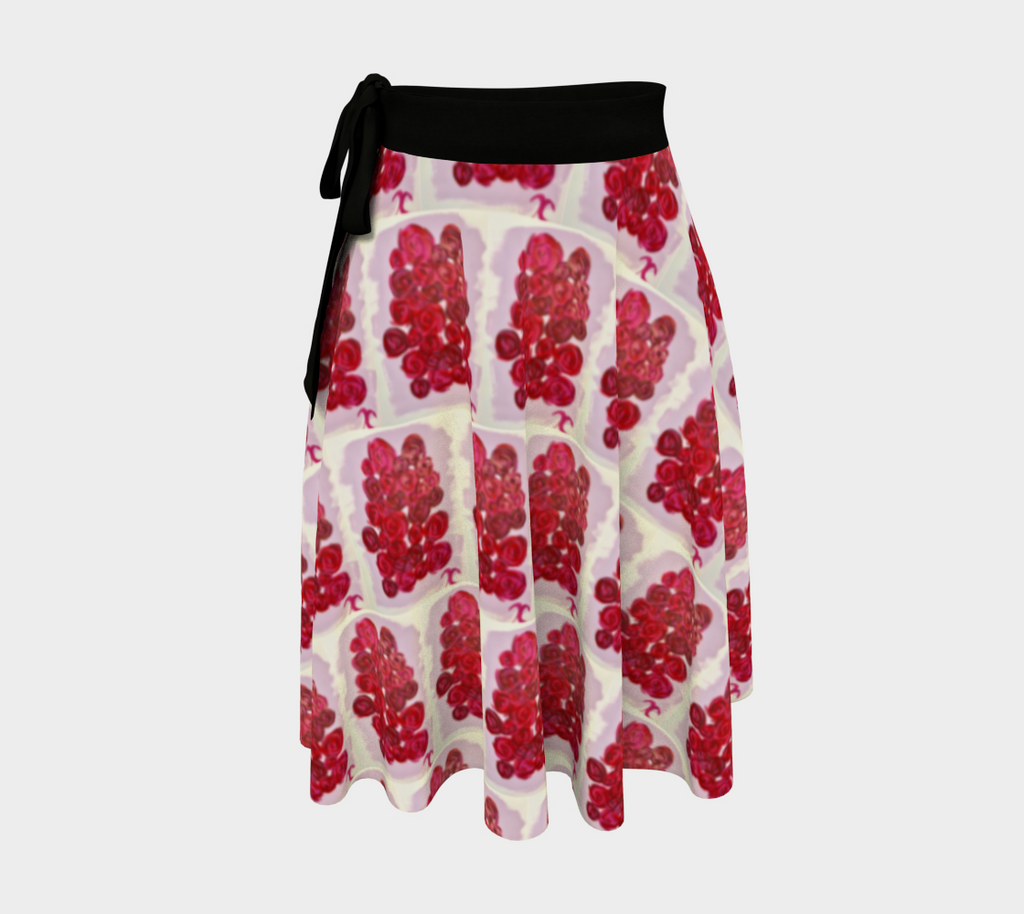 Red Roses Wrap Skirt
