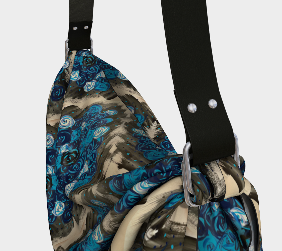 Blue Roses Origami Tote