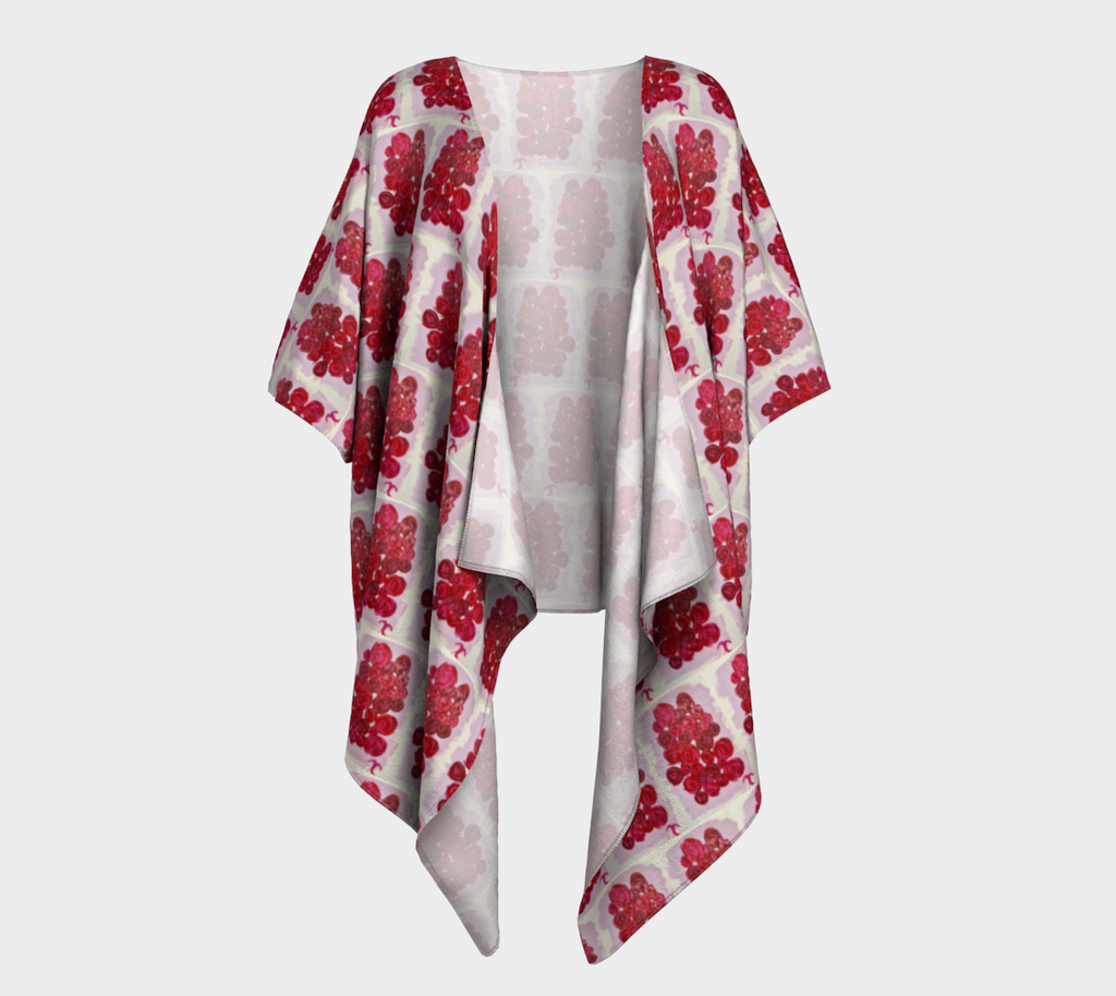 Red Roses Draped Kimono
