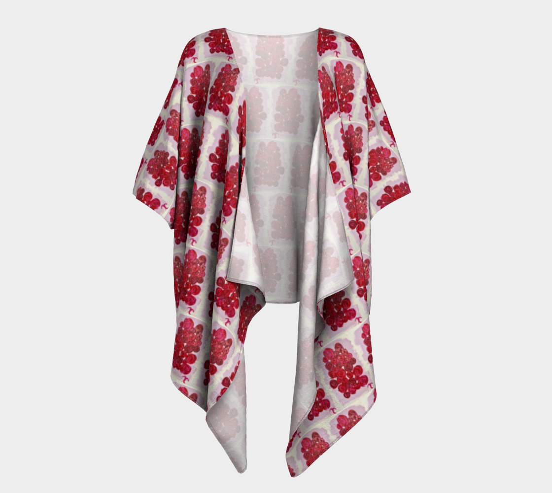 Red Roses Draped Kimono