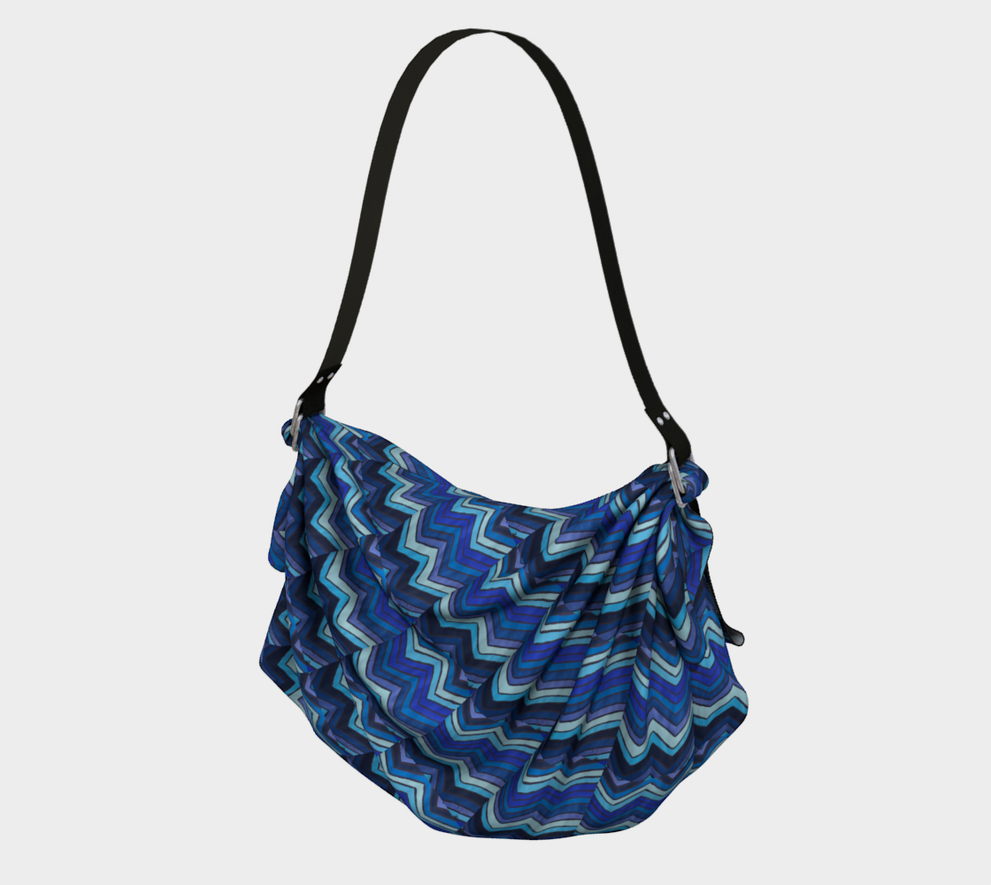 Blue Chevron Pattern Origami Toti