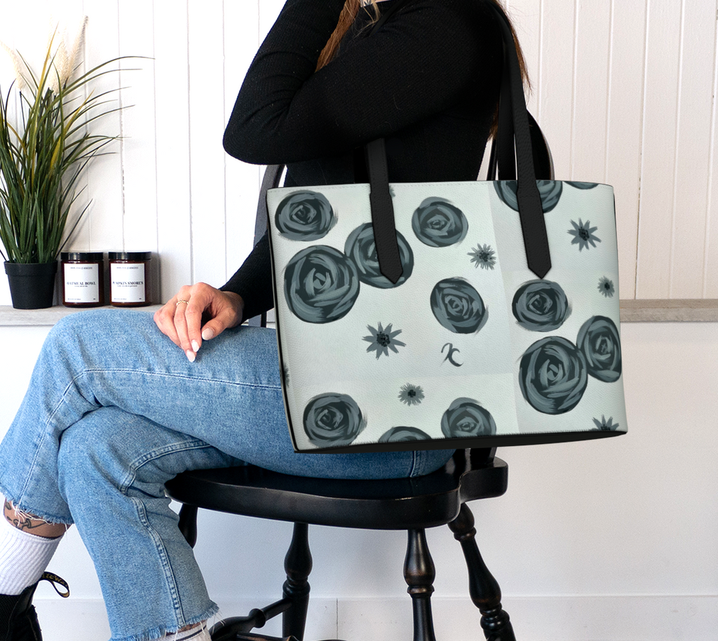 Monochrome Roses VL Tote Bag
