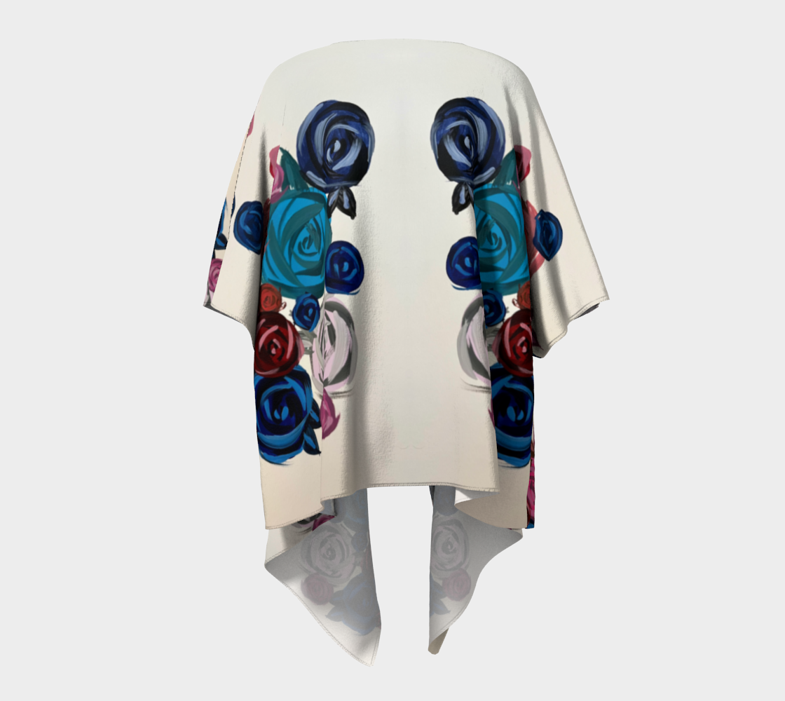 Rose Bouquet Draped Kimono