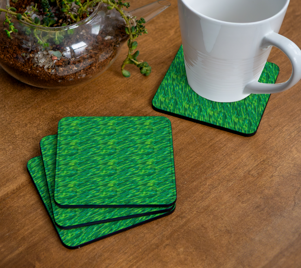 Lush Green Coaster Mirrored