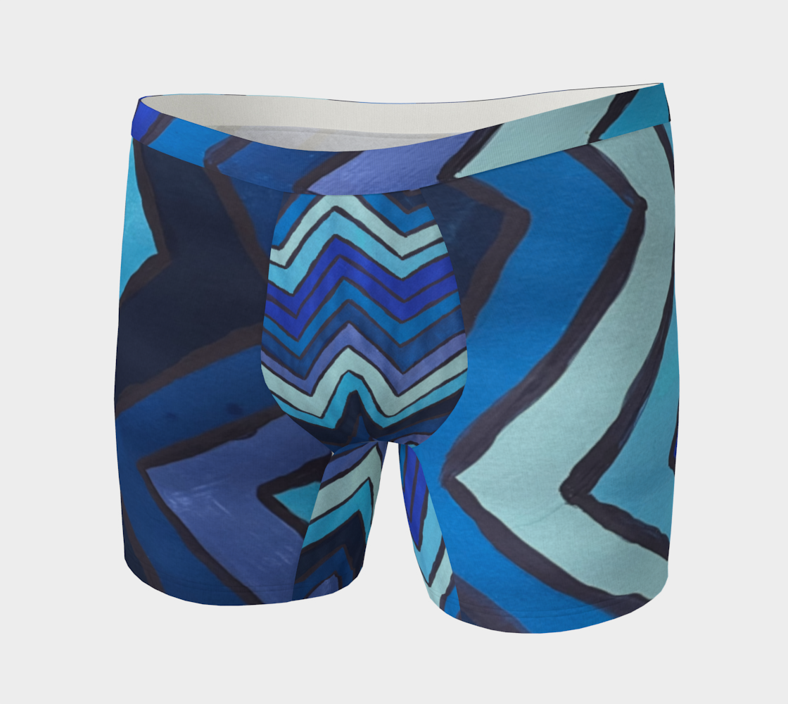 Blue Chevron Pattern Boxers