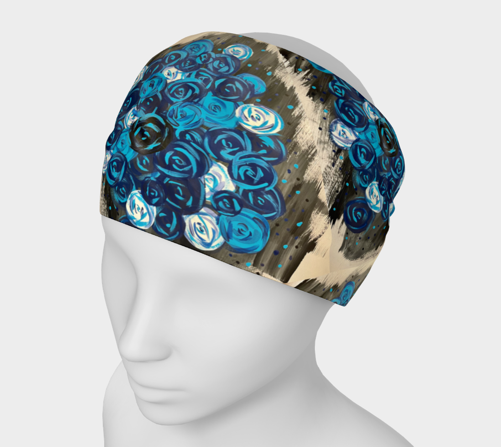 Blue Roses  Headband