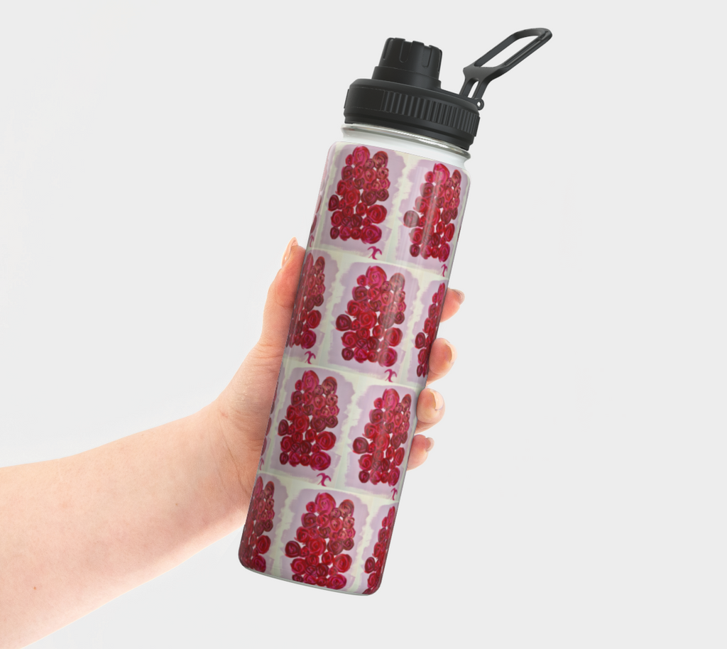 Red Roses Water Bottle