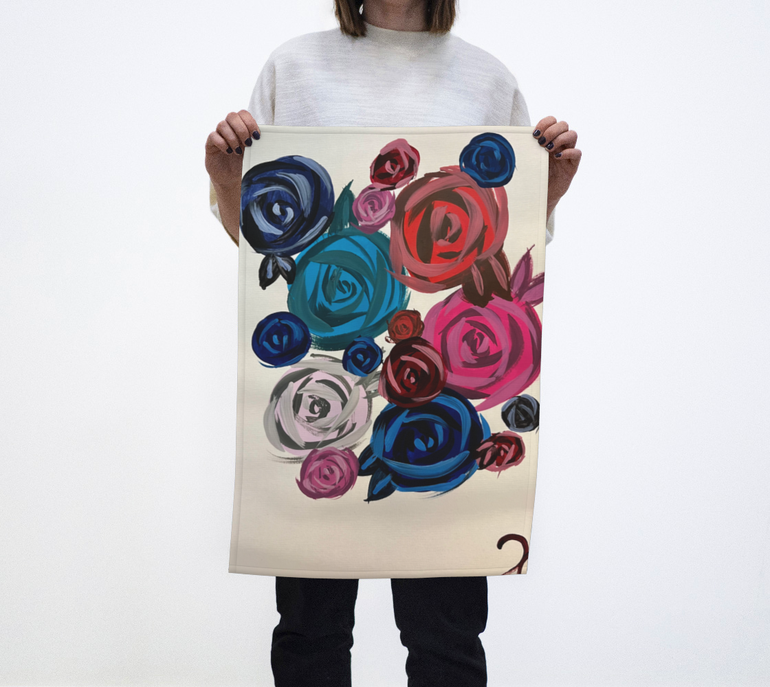 Rose Bouquet Hemp Towel