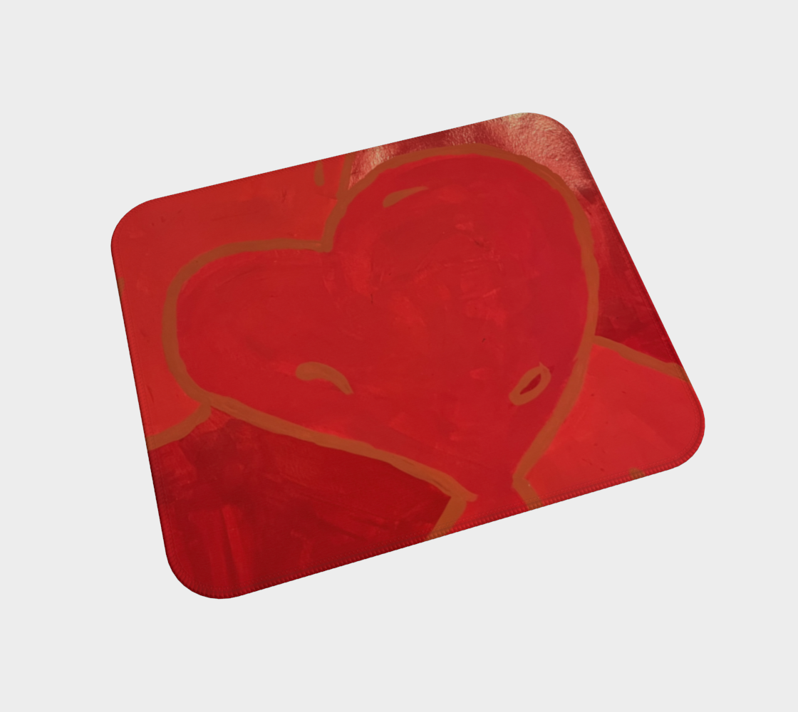 Red Heart Desk Mat