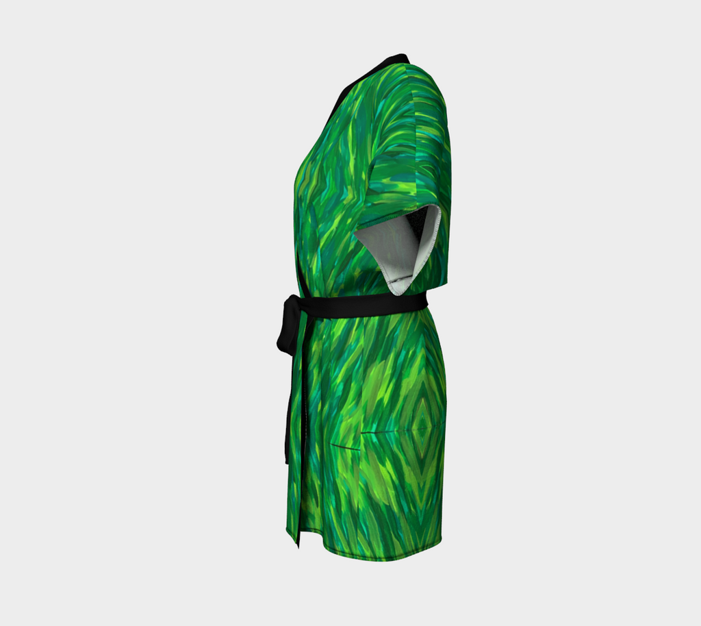 Lush Green  Kimono Robe