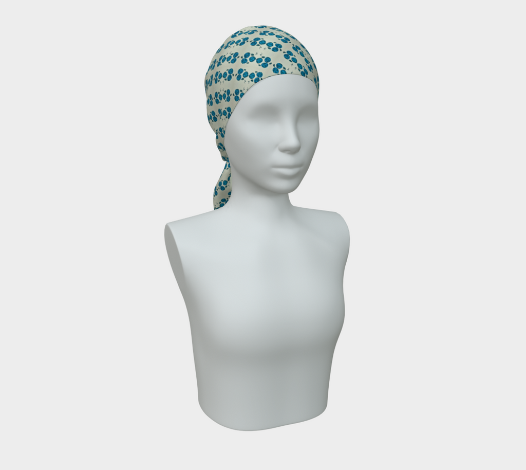Teal Roses Scarf