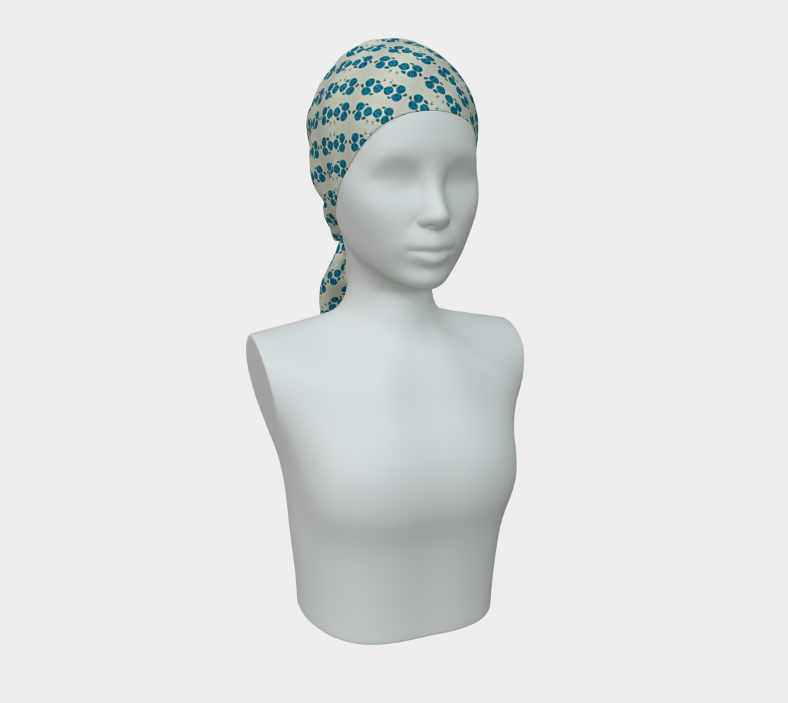 Teal Roses Scarf
