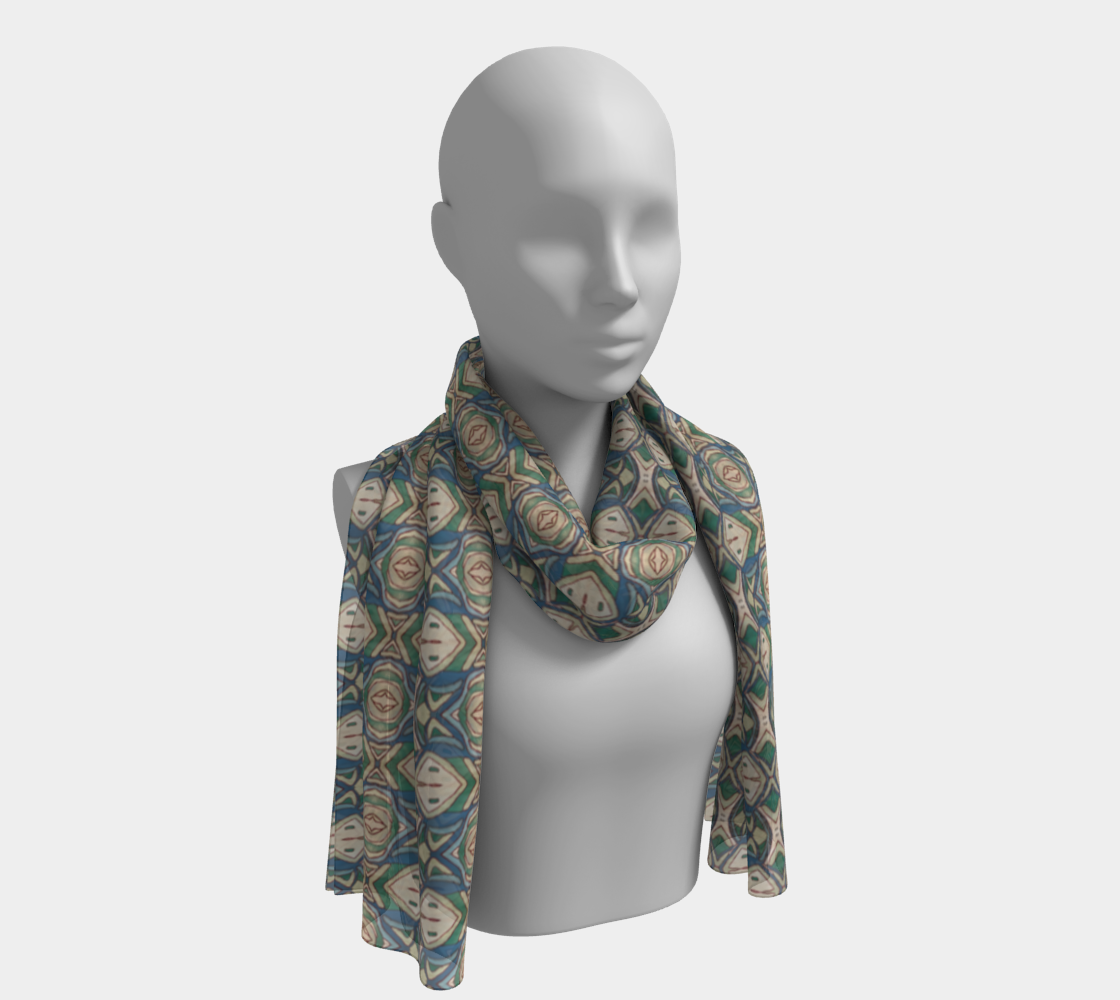 Abstract Green Scarf