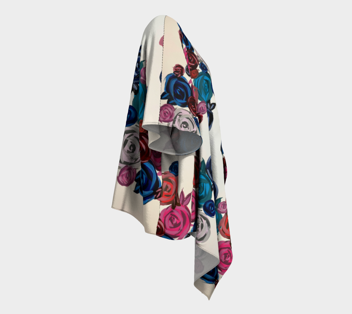 Rose Bouquet Draped Kimono