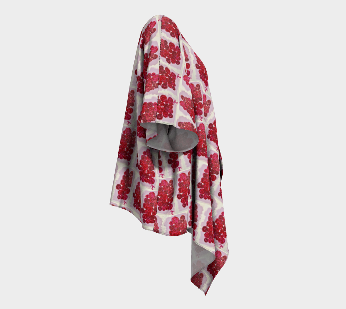 Red Roses Draped Kimono